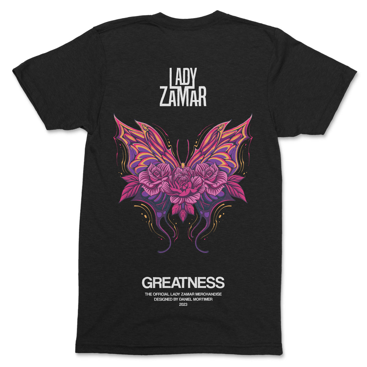 Lady Zamar - (Butterfly)Unisex Crew Neck T-Shirt - OnlyArtistsOfficial