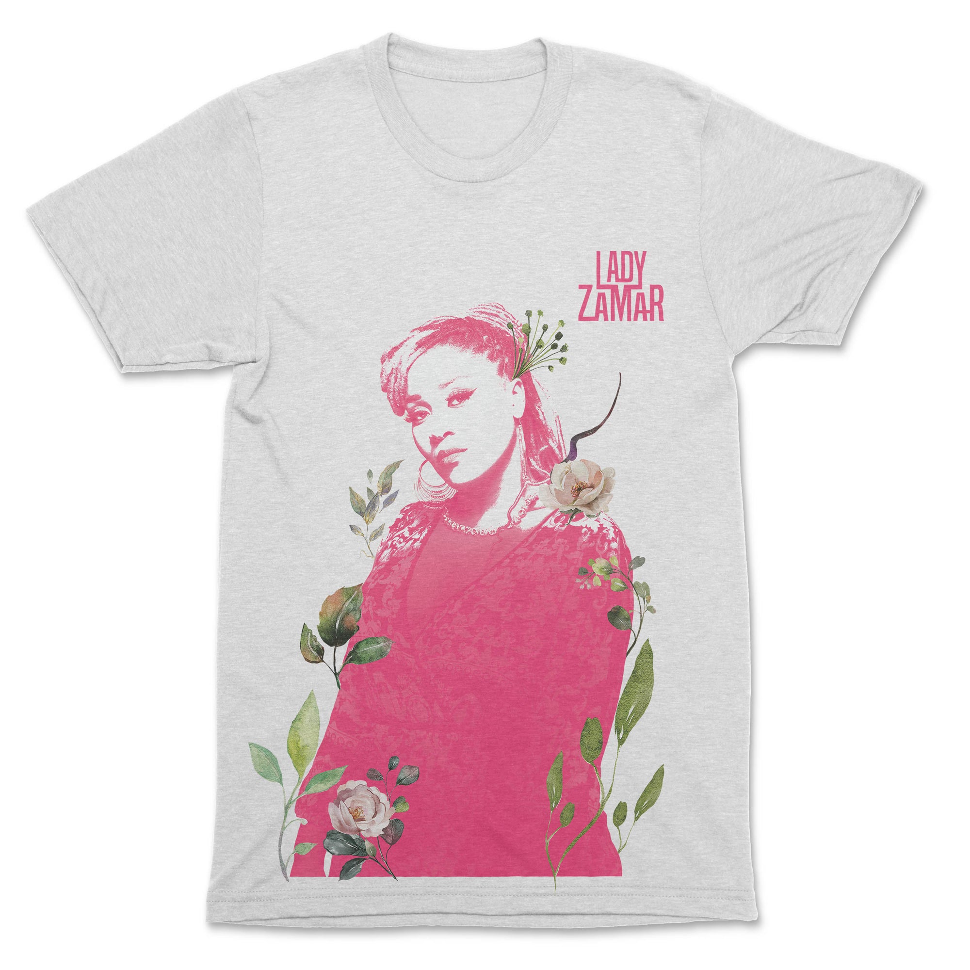 Lady Zamar - (Pink lvy) Unisex Crew Neck T-Shirt - OnlyArtistsOfficial