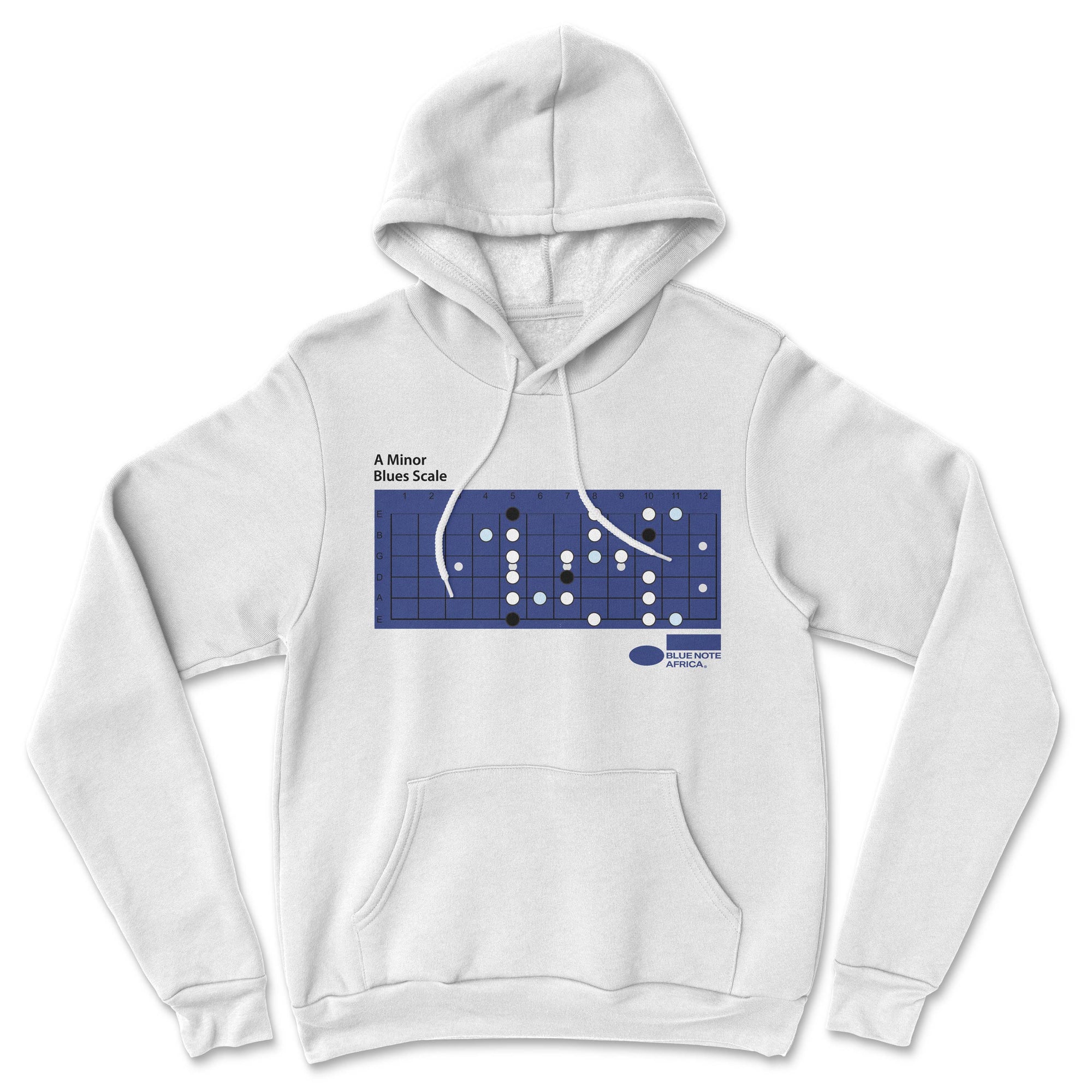 Blue Note Records - Blues Scale Unisex White Hoodie - OnlyArtistsOfficial