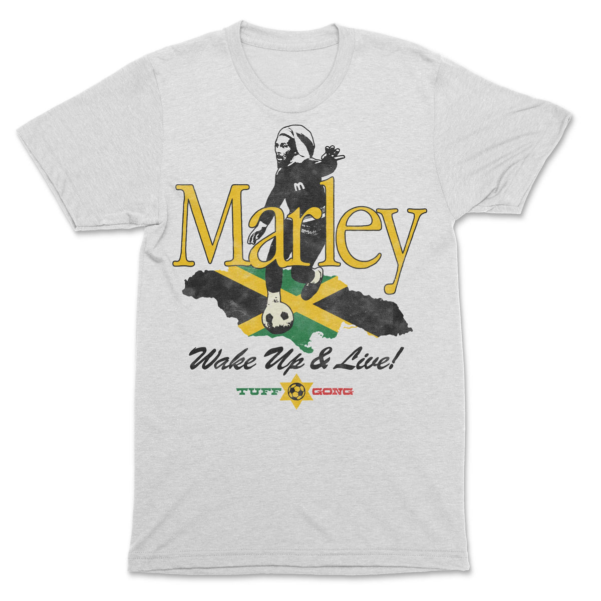 Bob Marley - Wake Up &amp; Live Premium White T-Shirt - OnlyArtistsOfficial