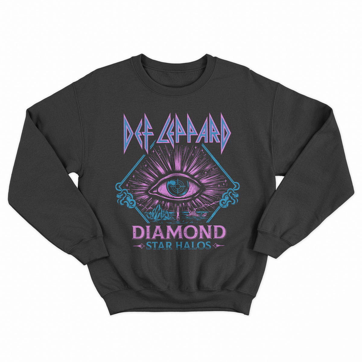 Def Leppard - Diamond Star Halo Black Sweater - OnlyArtistsOfficial