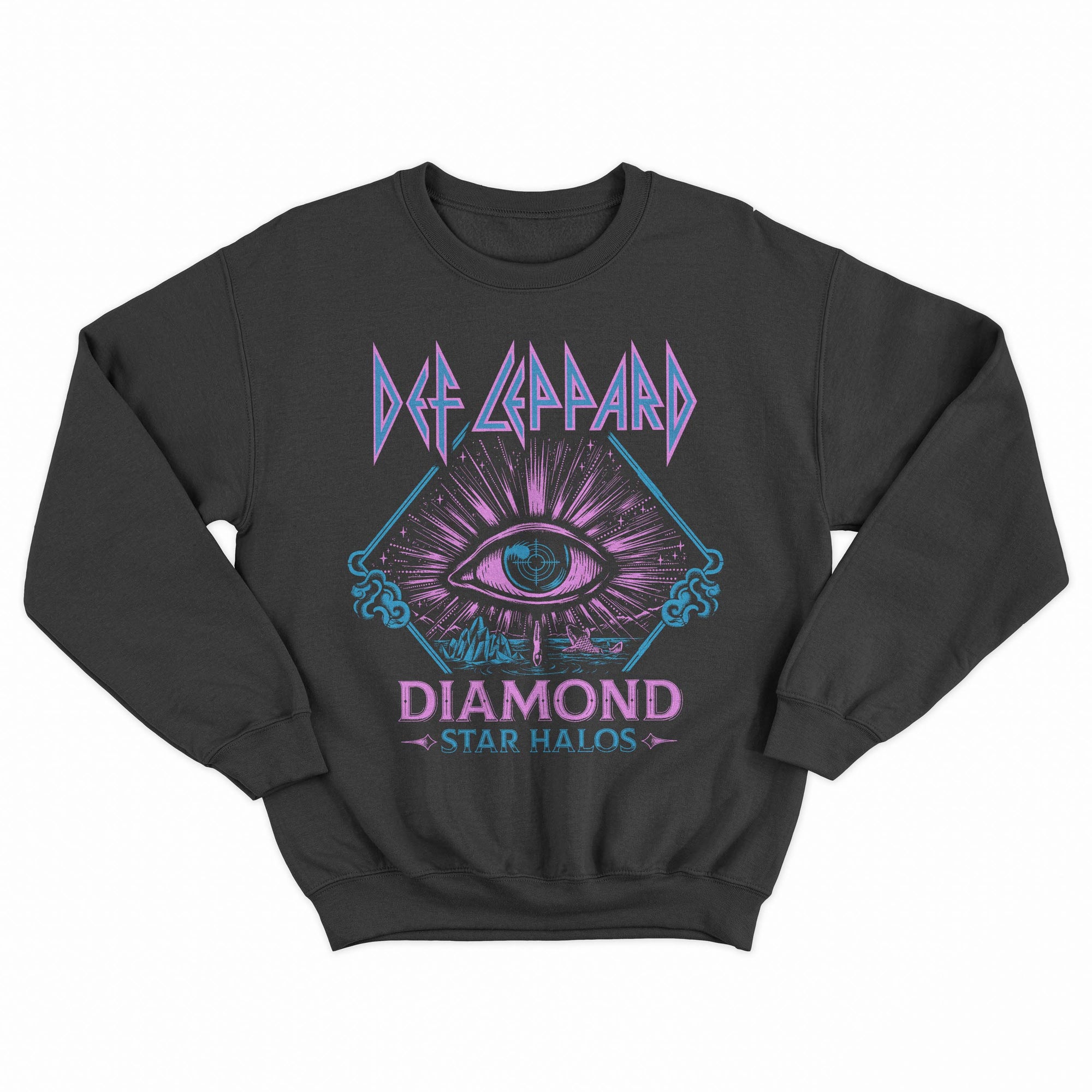 Def Leppard - Diamond Star Halo Black Sweater - OnlyArtistsOfficial