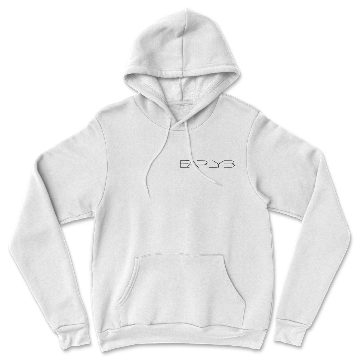 Early B - Logo Unisex White Hoodie - OnlyArtistsOfficial