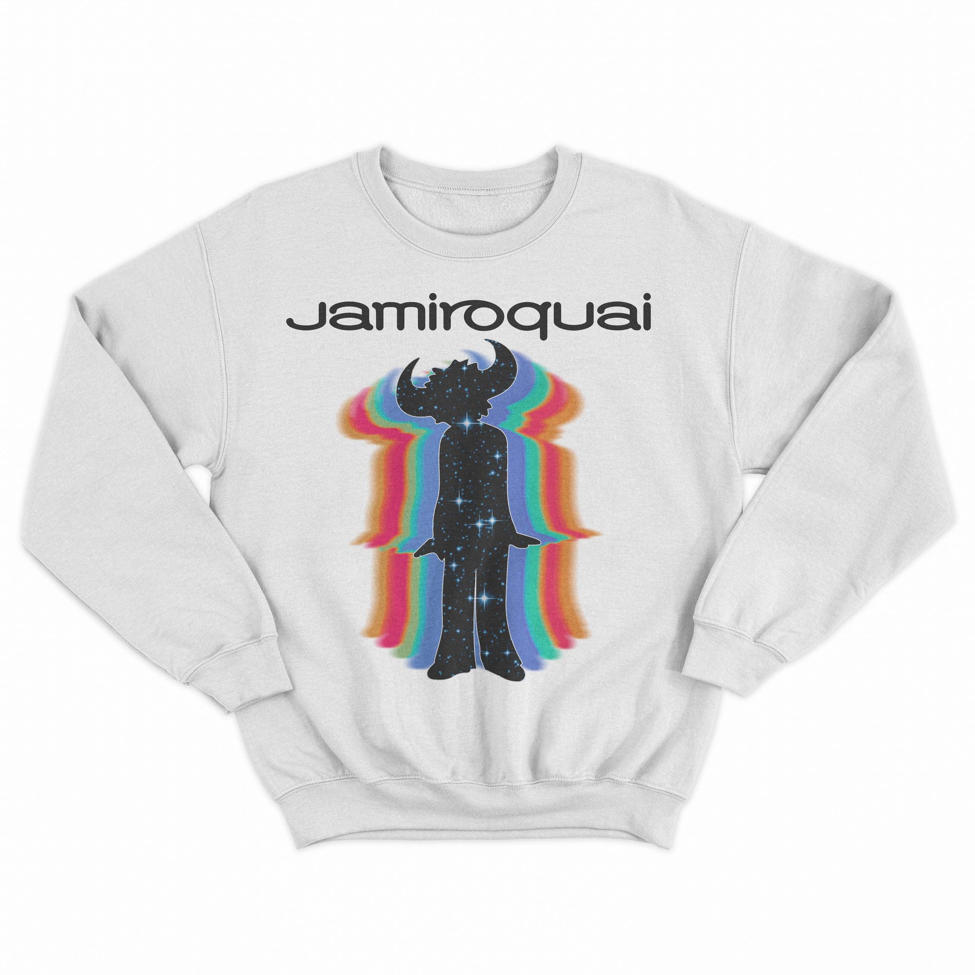 Jamiroquai- Multi Color Buffaloman White Sweater - OnlyArtistsOfficial