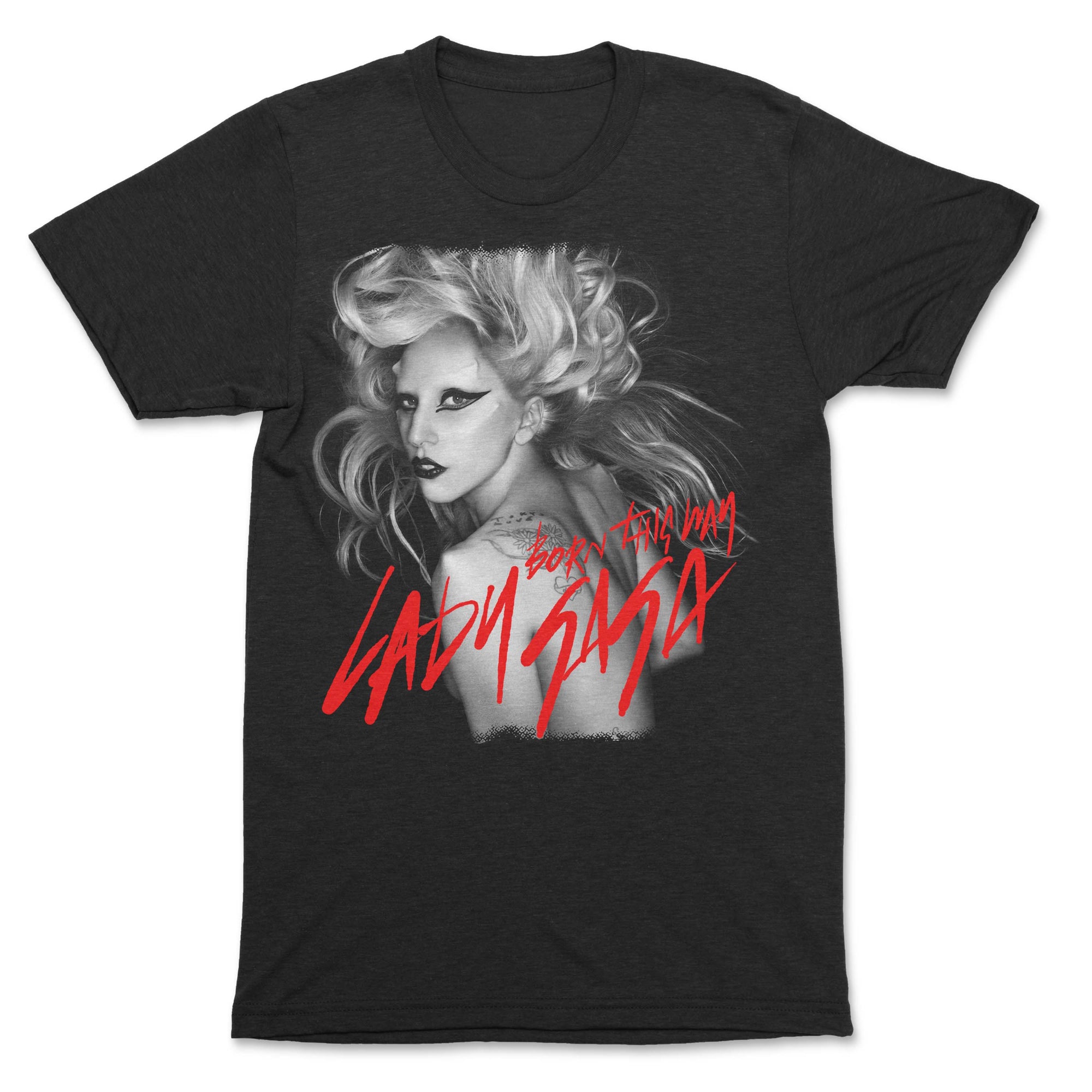 Lady Gaga - Born This Way Red Premium Black T-Shirt - OnlyArtistsOfficial