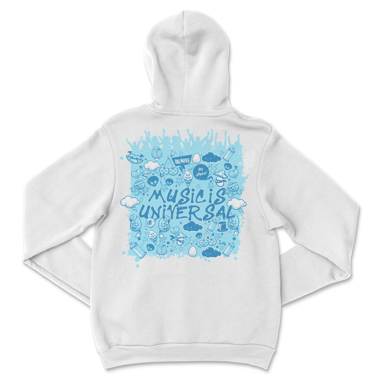 Music is Universal Blue/White Unisex Hoodie - OnlyArtistsOfficial