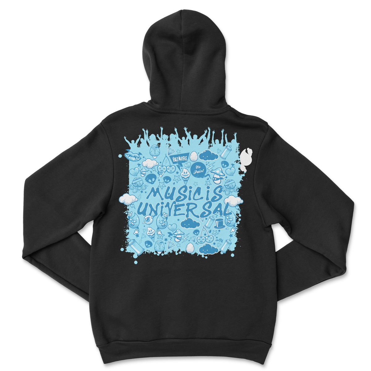 Music is Universal Blue/Black Unisex Hoodie - OnlyArtistsOfficial