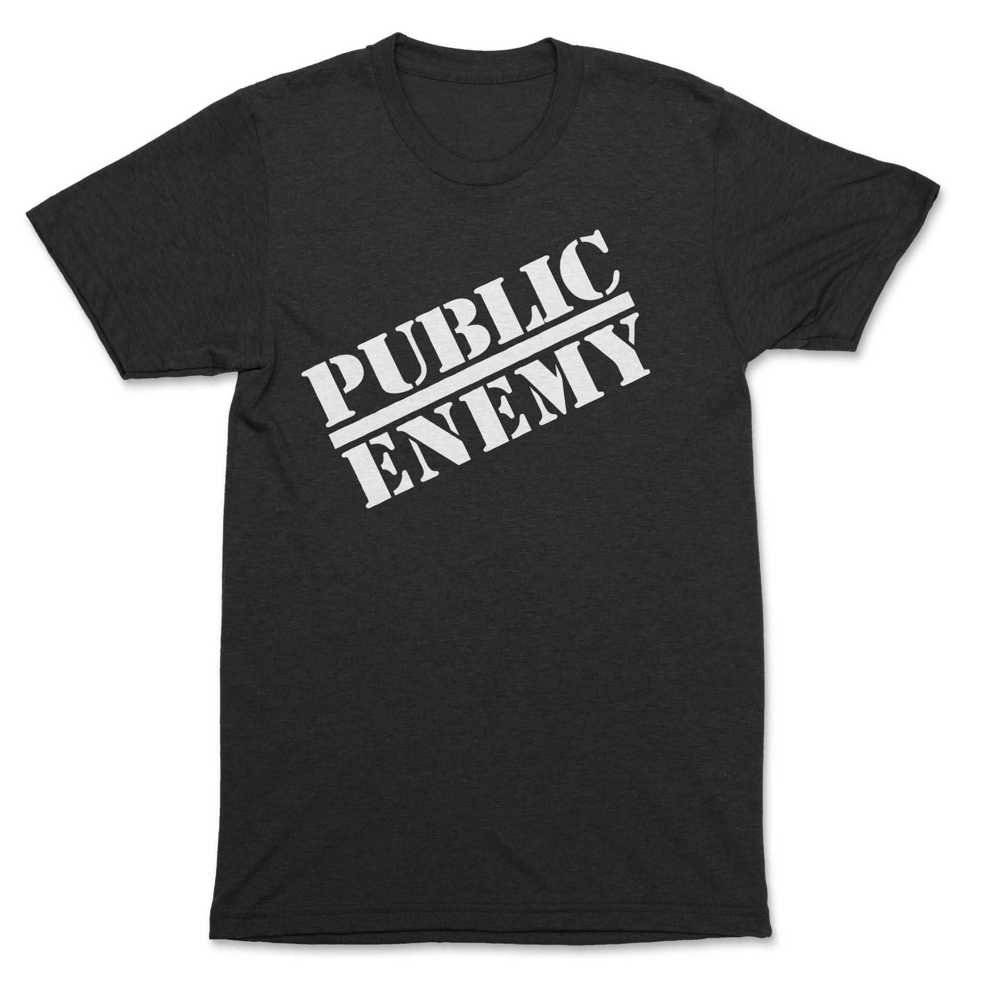 Public Enemy- Plain Logo Premium Black T-Shirt - OnlyArtistsOfficial