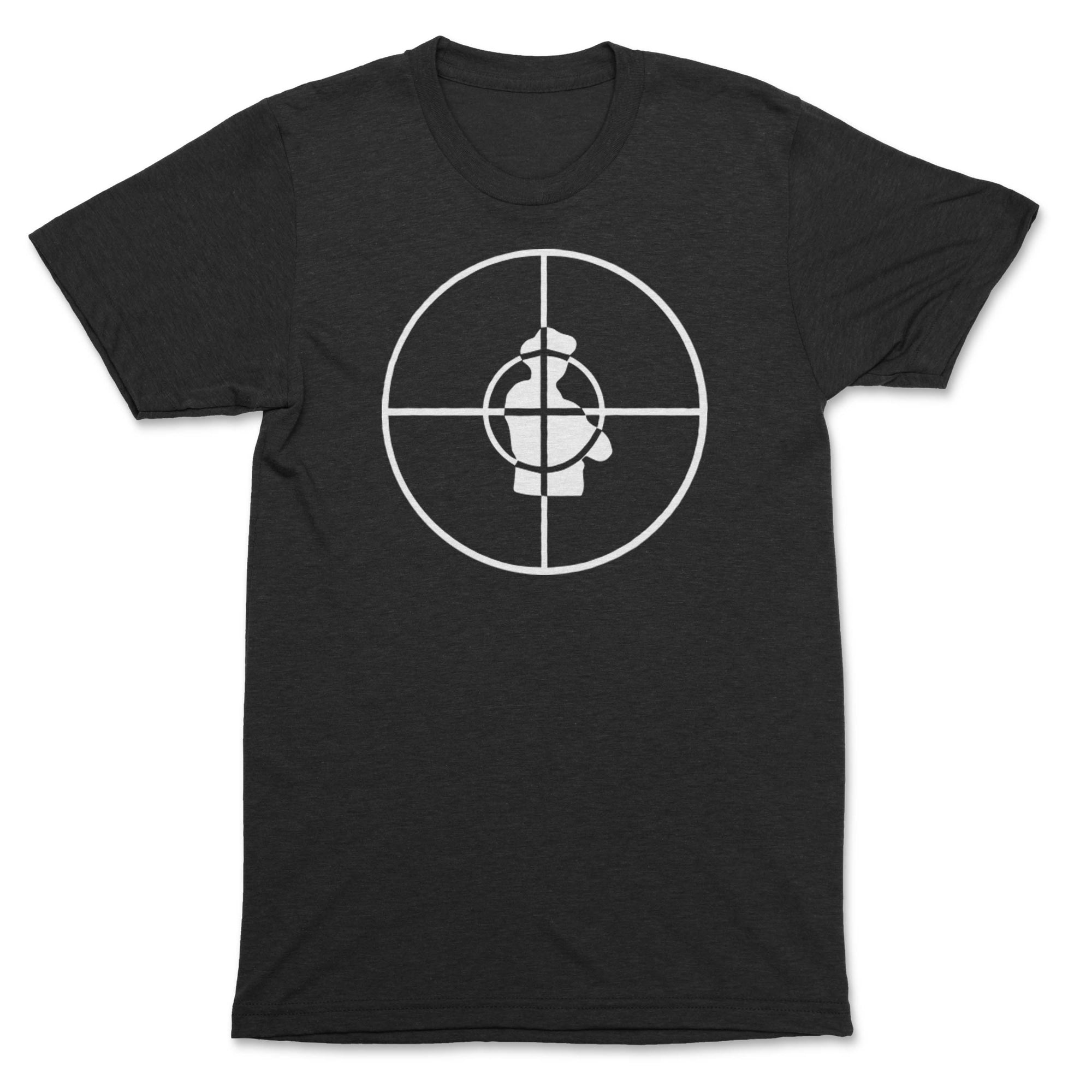 Public Enemy - Target Icon Premium Black T-Shirt - OnlyArtistsOfficial