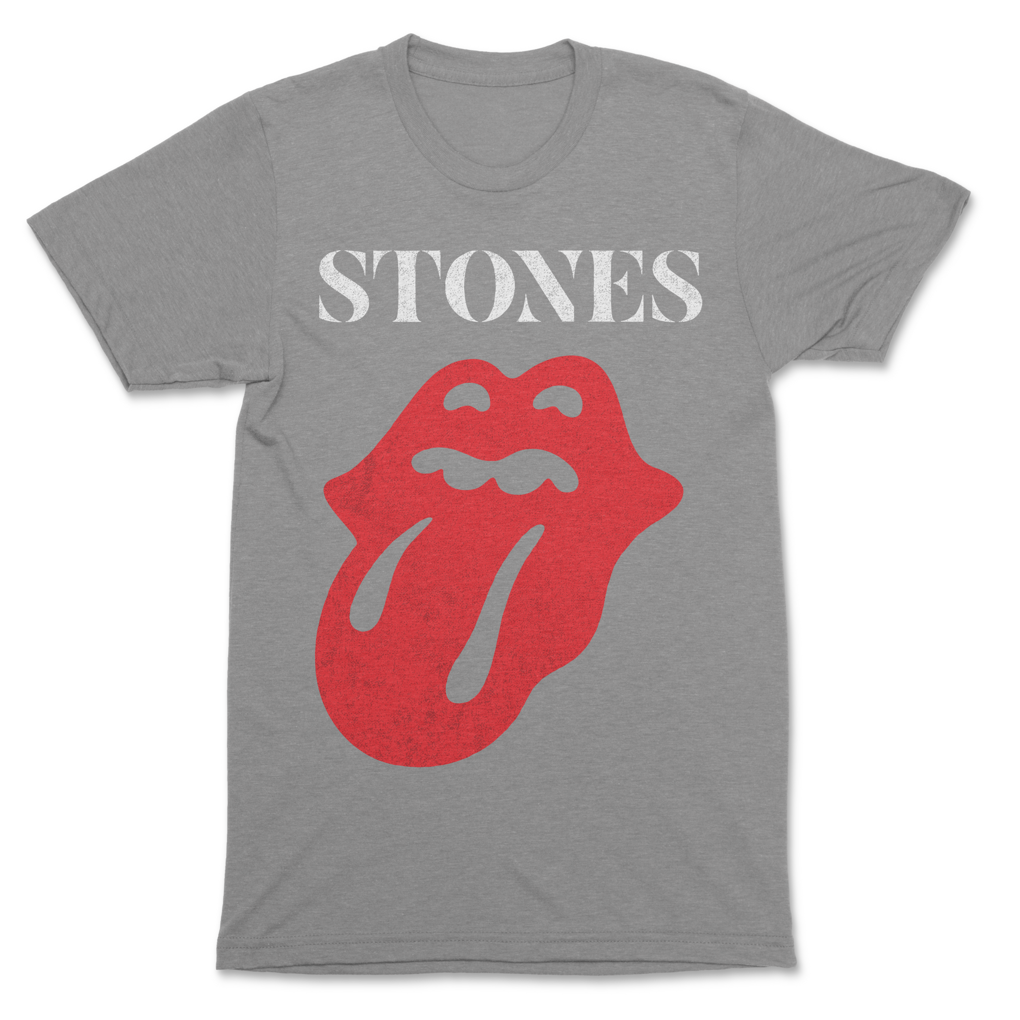 Rolling Stones - Sixty Classic Tongue Premium Grey T-Shirt - OnlyArtistsOfficial
